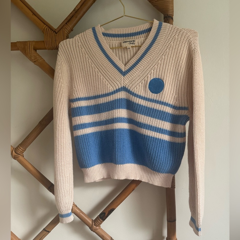 Ellsworth & Ivey Cropped Tennis Sweater